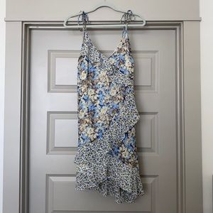 Astr The Label Print Mix Mini Dress